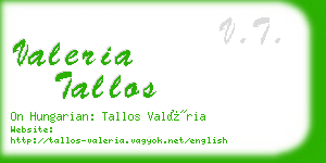 valeria tallos business card